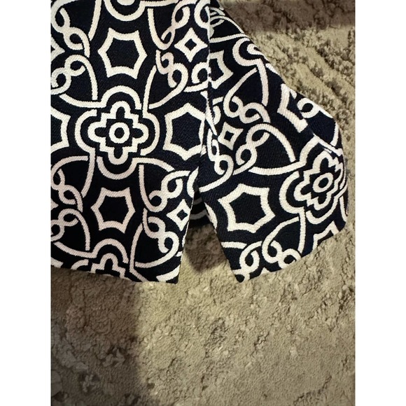 NWT Crown & Ivy Navy/White Power Pop Cropped Pants Sz. 10 - Picture 4 of 9